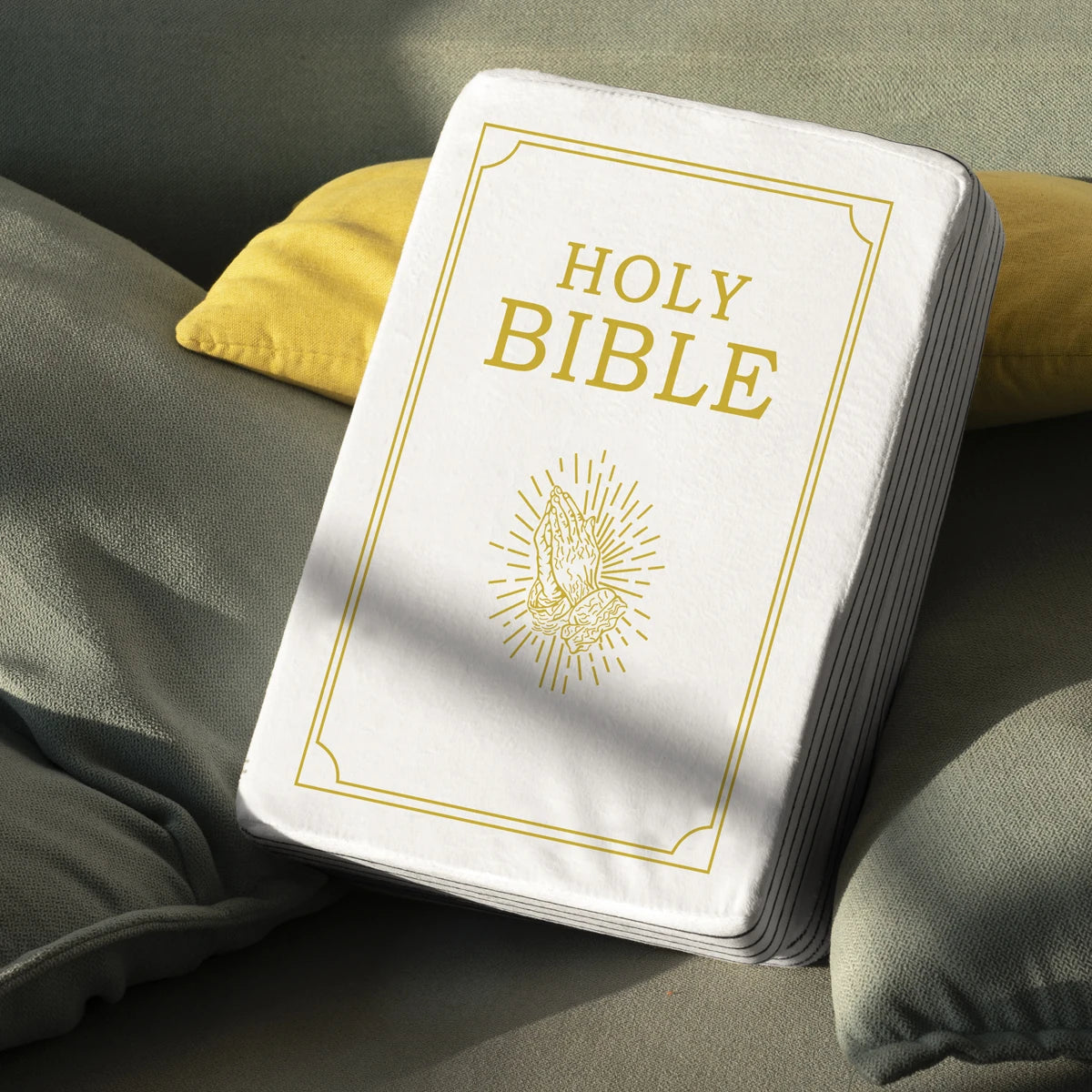 White Cutest Bible Memory Foam Pillow with Bible