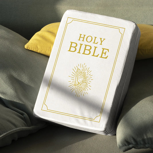 White Cutest Bible Memory Foam Pillow with Bible